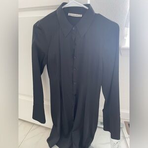 A and F Silk Button Down Mini Dress